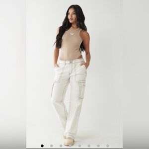 True Religion UO Exclusive Big T Military Cargo Jean Pants Women’s Size 27 NWT